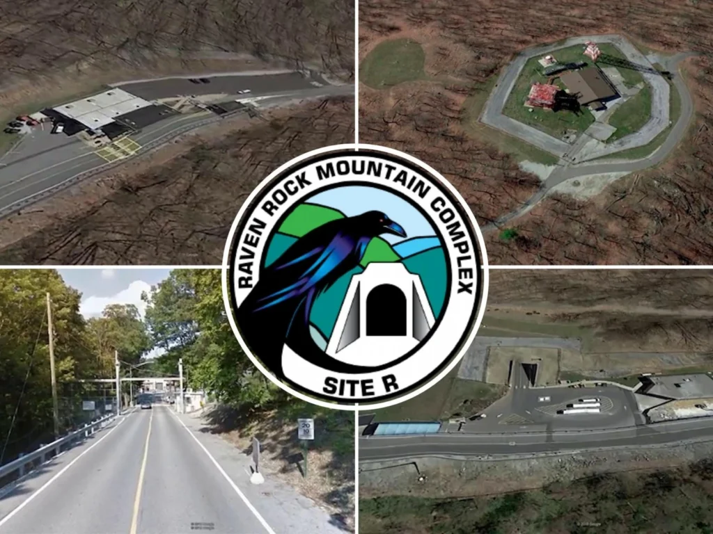 composite photo showing raven rock