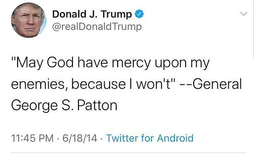 trump patton tweet